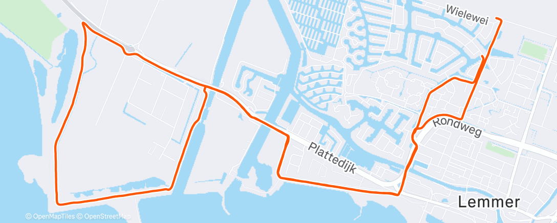 Map of the activity, 10km M-tempo