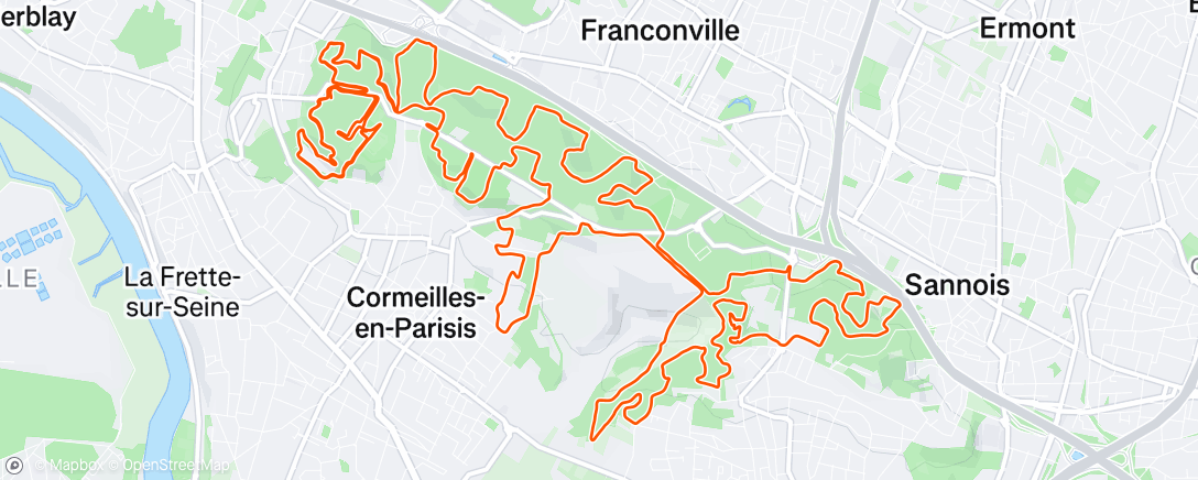 Map of the activity, Morning Trail Run