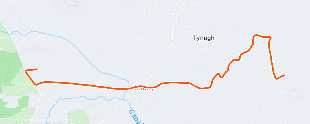 Map of the activity, Evening Ride