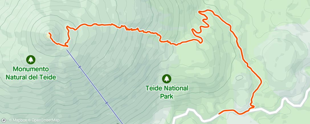 Map of the activity, Teide