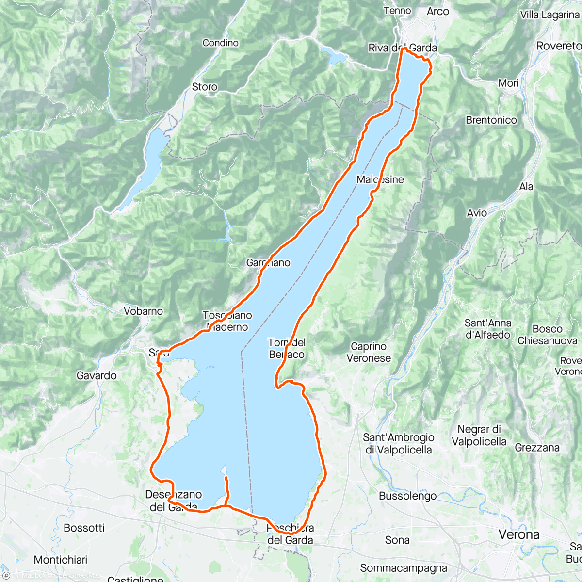 Карта физической активности (Giro di Garda)