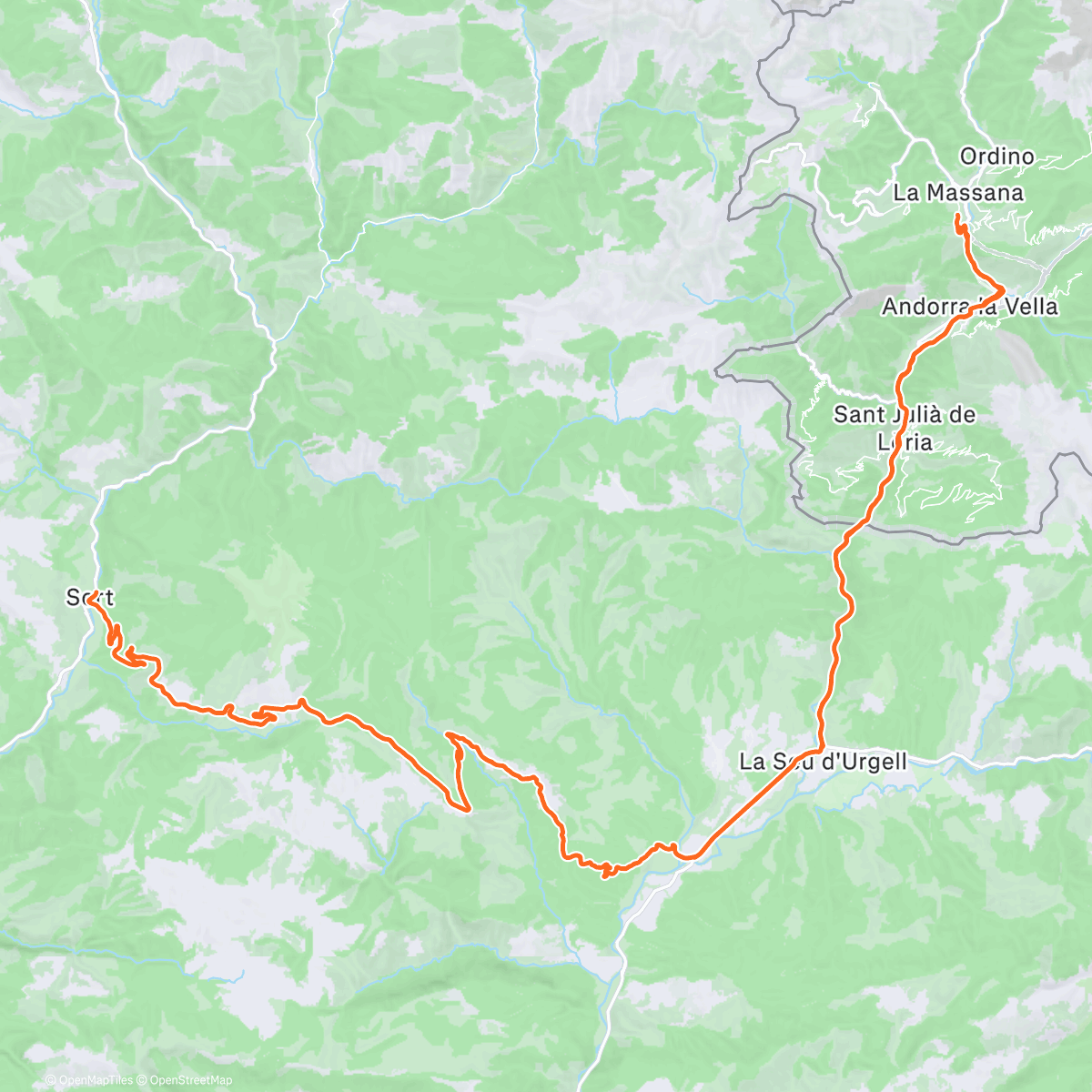 Peta aktivitas, Escàs, La Massana, Andorra 🇦🇩