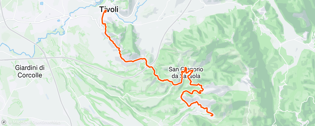 Carte de l'activité Giro mattutino