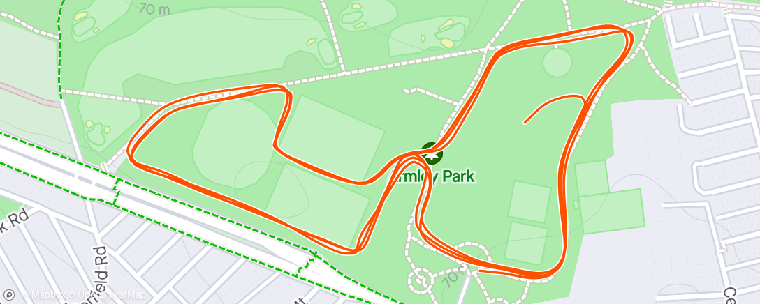 Map of the activity, Armley Parkrun 🥈
