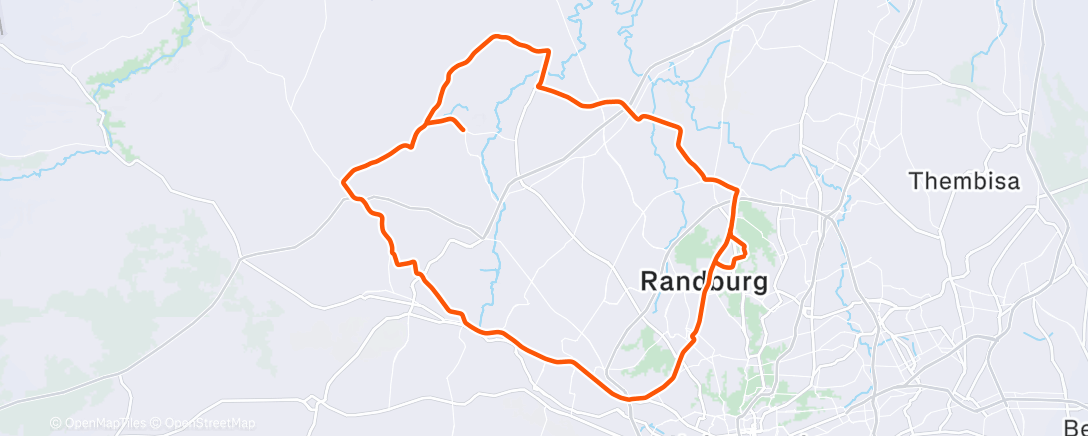 Map of the activity, Morning Ride