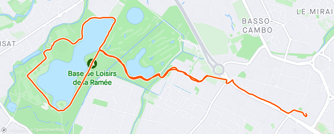 Mapa da atividade, Course à pied du midi
