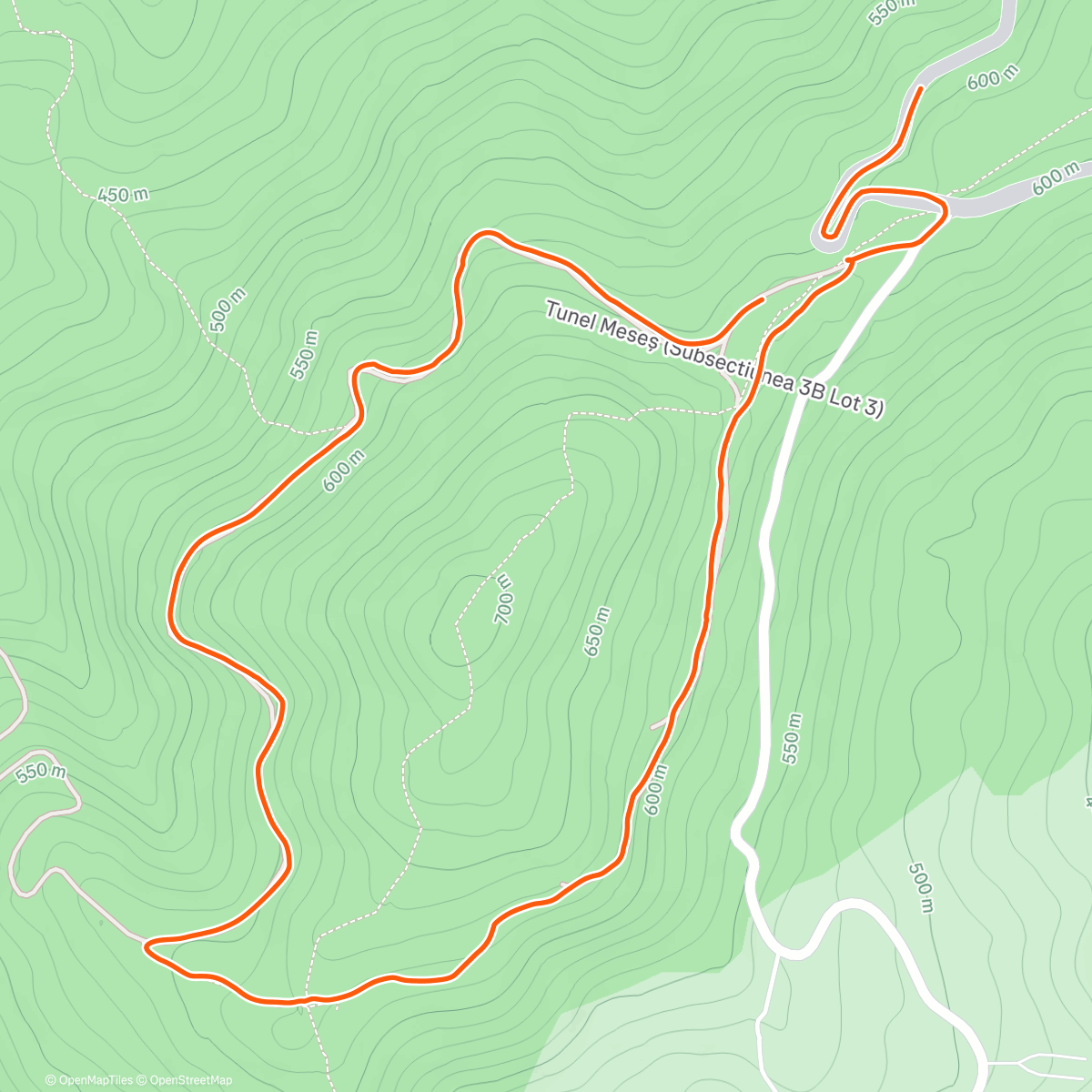 Map of the activity, Afternoon Hike