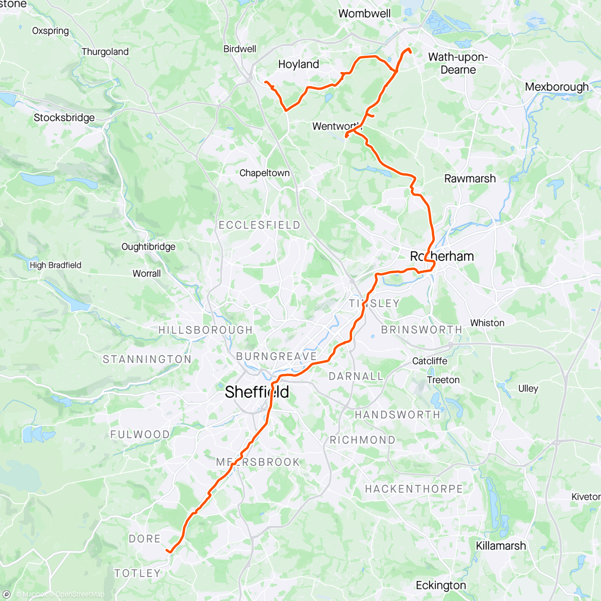 Map of the activity, WASSERSCHNAUZE MTB ride ( new rain jacket )