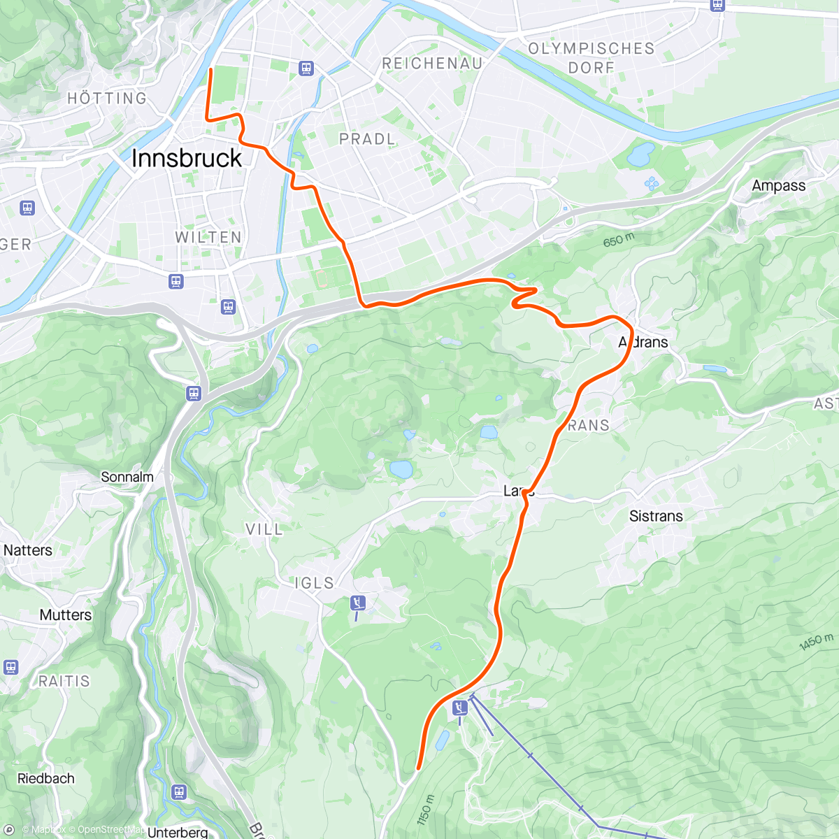 Map of the activity, Zwift - Thursday Trimp ride 25.04.24 in Innsbruck