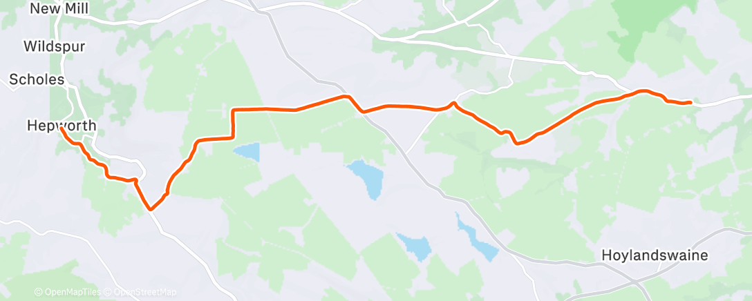 Map of the activity, Evening Ride