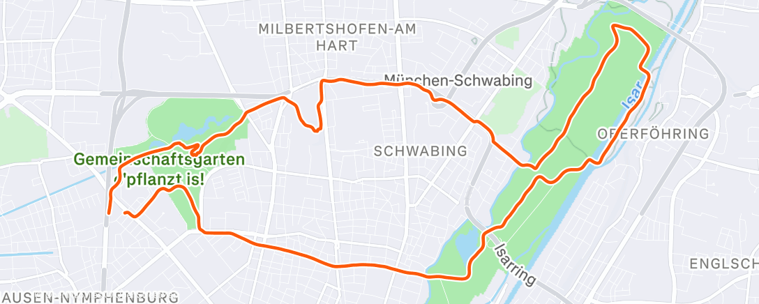 Карта физической активности (Lauf am Nachmittag)