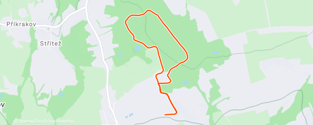 Map of the activity, Afternoon Run
