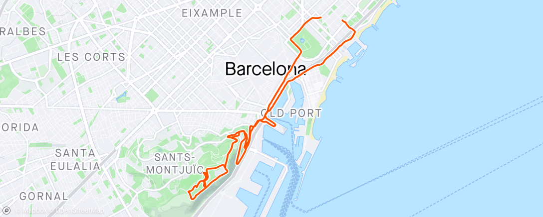 Map of the activity, Montjuïc