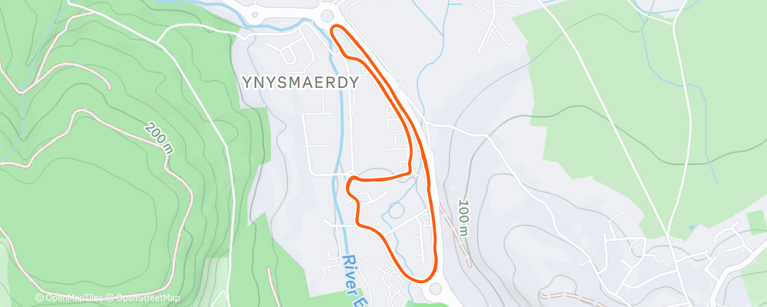 Map of the activity, 3 x 10 mins (1) @ 30k pace