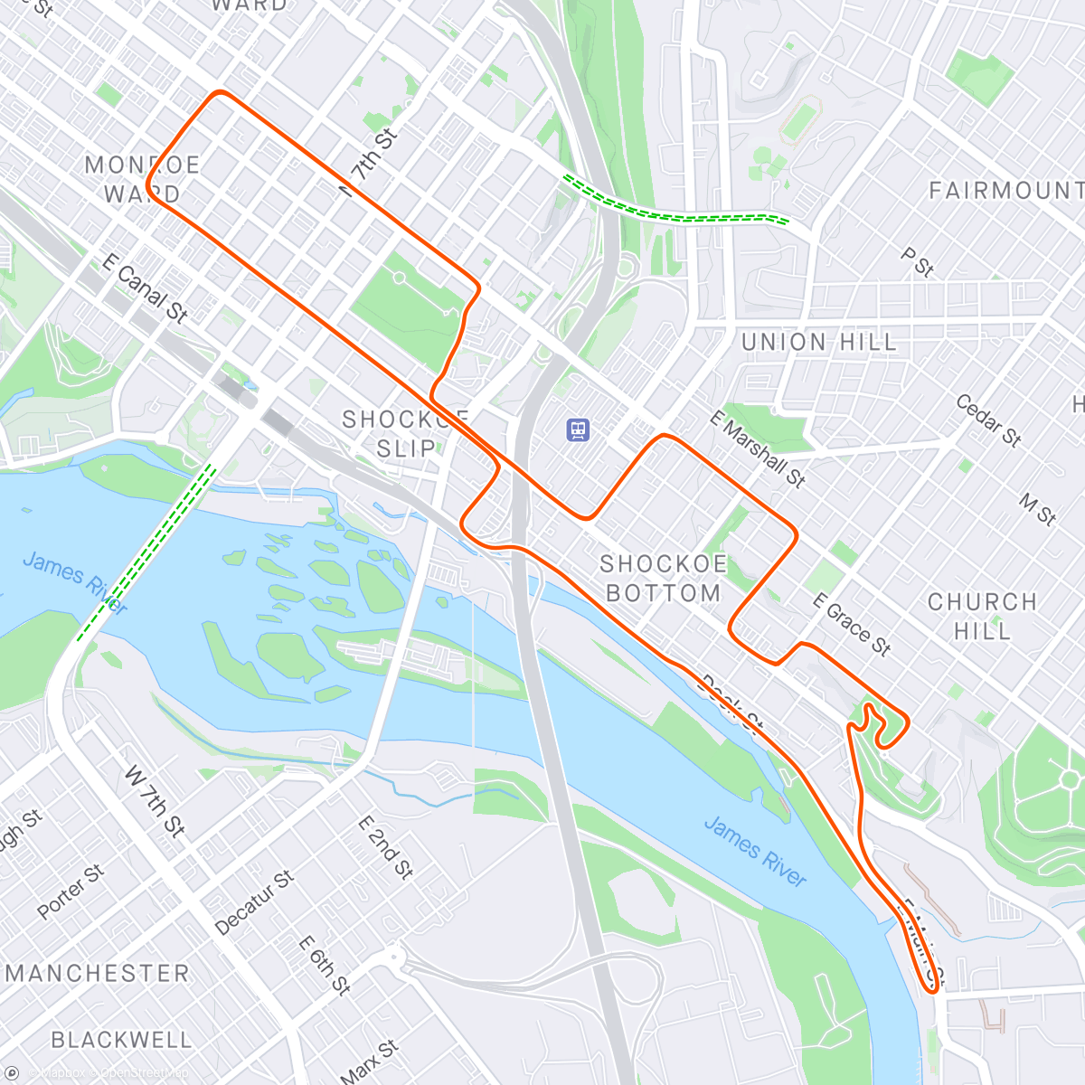 Map of the activity, Zwift - 4x4 in Richmond