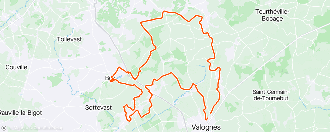 Mapa da atividade, La JCM VTT Valognes