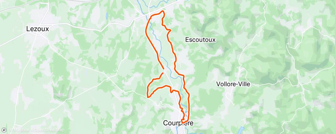 Map of the activity, Sortie vélo dans l'après-midi