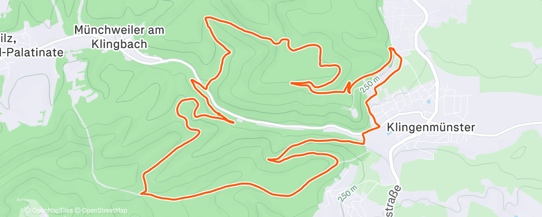 Map of the activity, Traillauf am Morgen