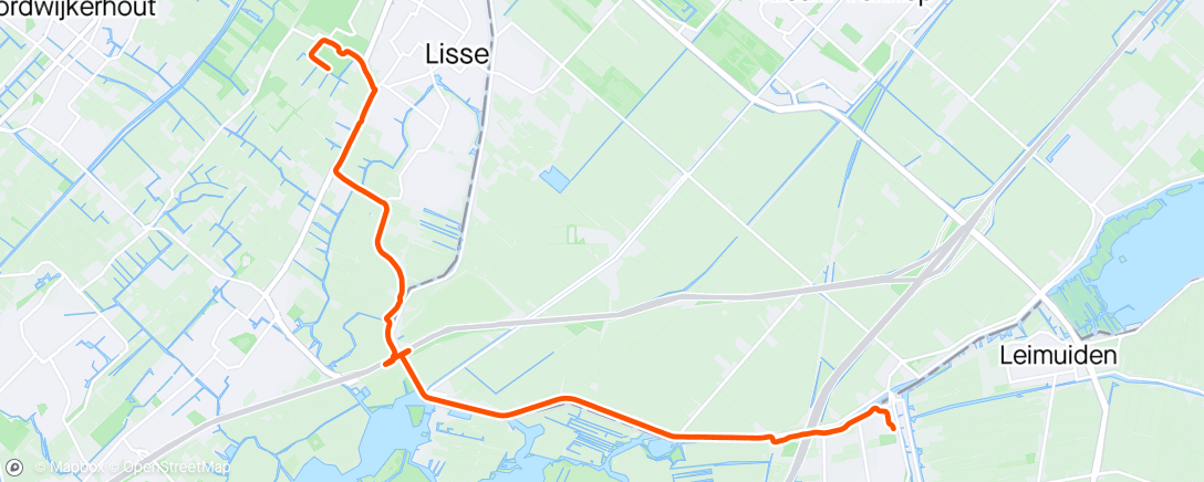 Карта физической активности (Op weg naar Bollenstreek van NL tour rides)