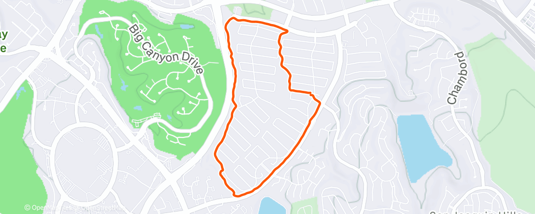 Map of the activity, Christmas run