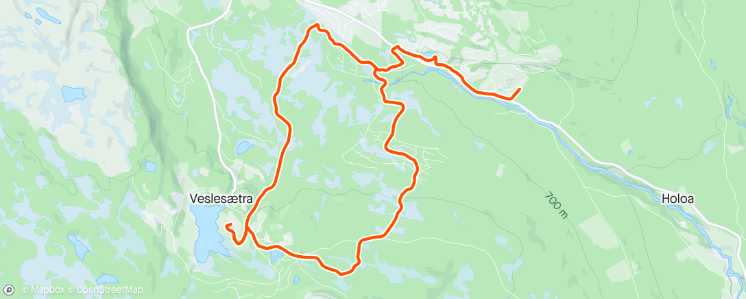Map of the activity, Afternoon Nordic Ski 979/1000