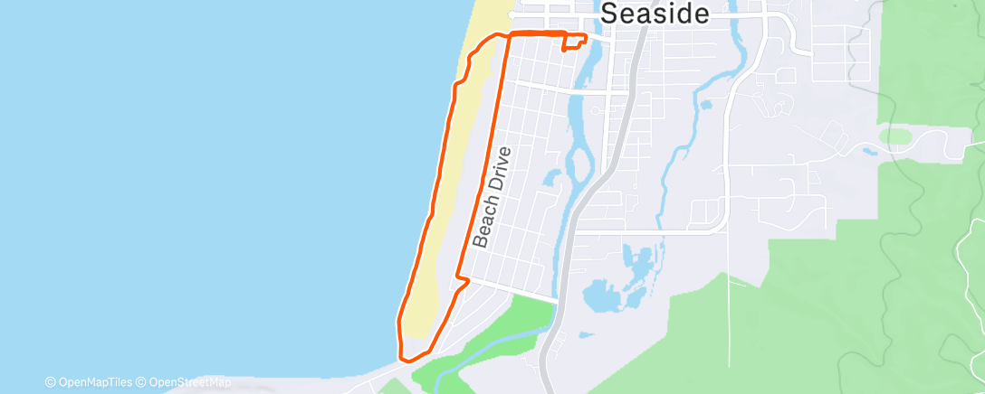 Карта физической активности (Beach jog with Dean 💙)