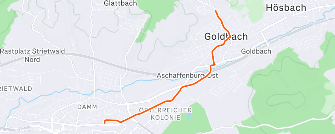 Карта физической активности (Fahrt am Nachmittag)