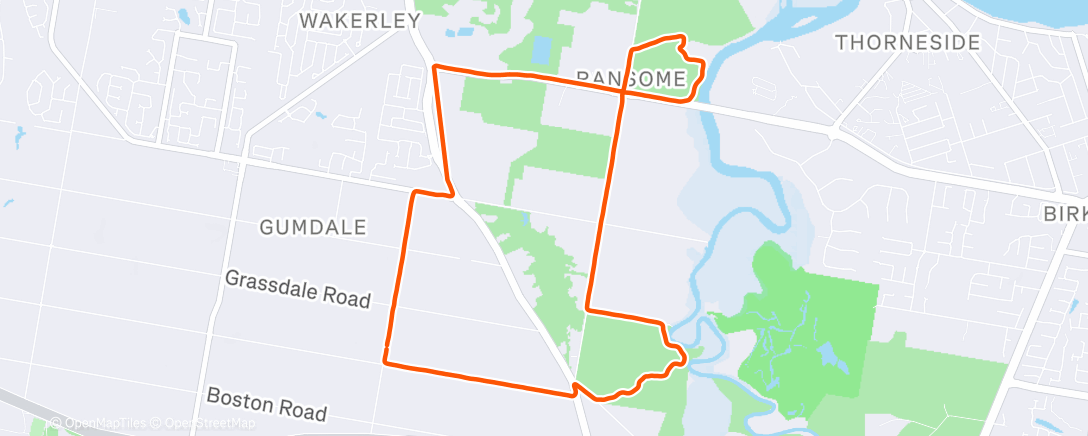 Map of the activity, Morning Run