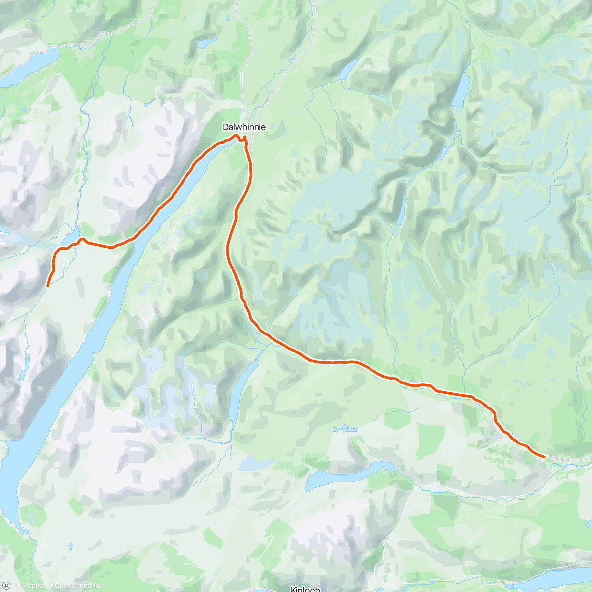 Map of the activity, Scottish Gravel Day 1