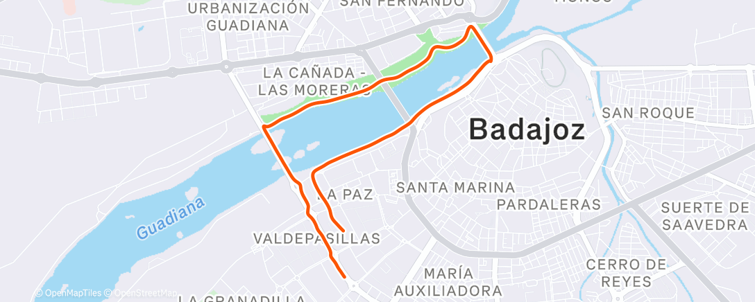 Map of the activity, Morning Run