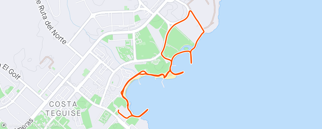 Map of the activity, 1st Teguise Run