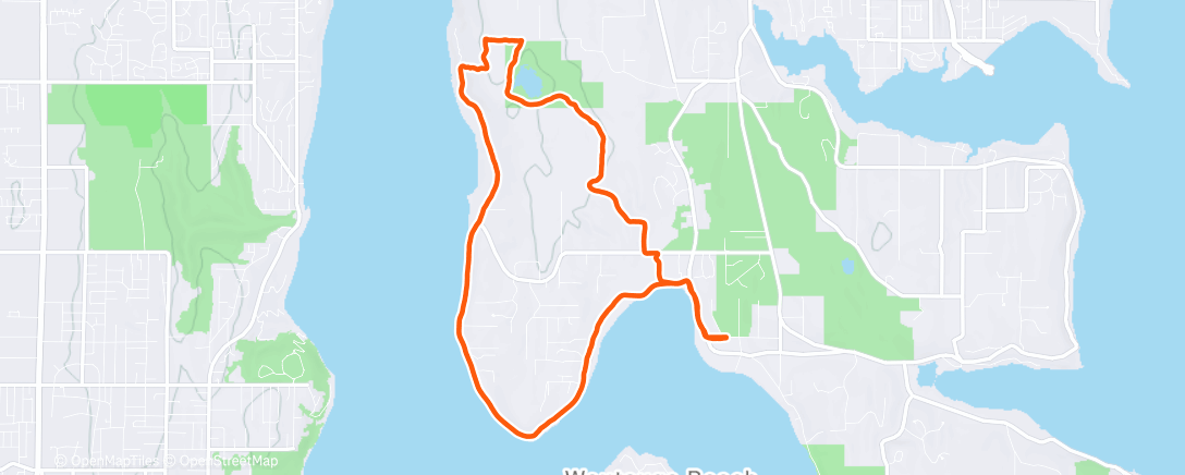 Map of the activity, Afternoon Run