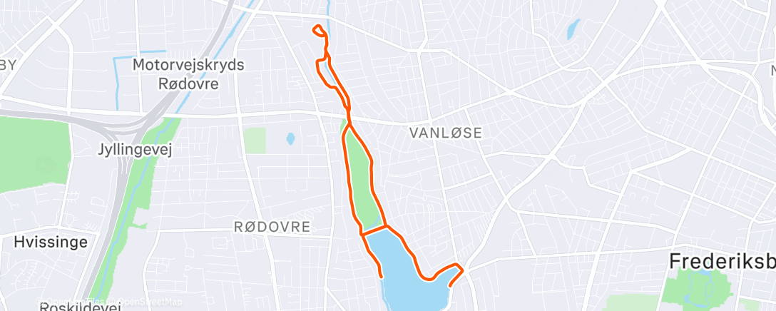 Map of the activity, Evening Run