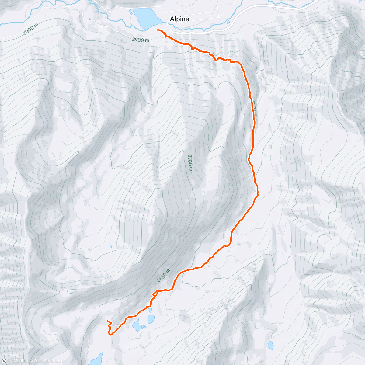 Map of the activity, Afternoon Trail Run