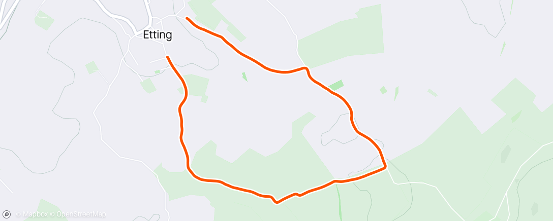 Map of the activity, Morning Run