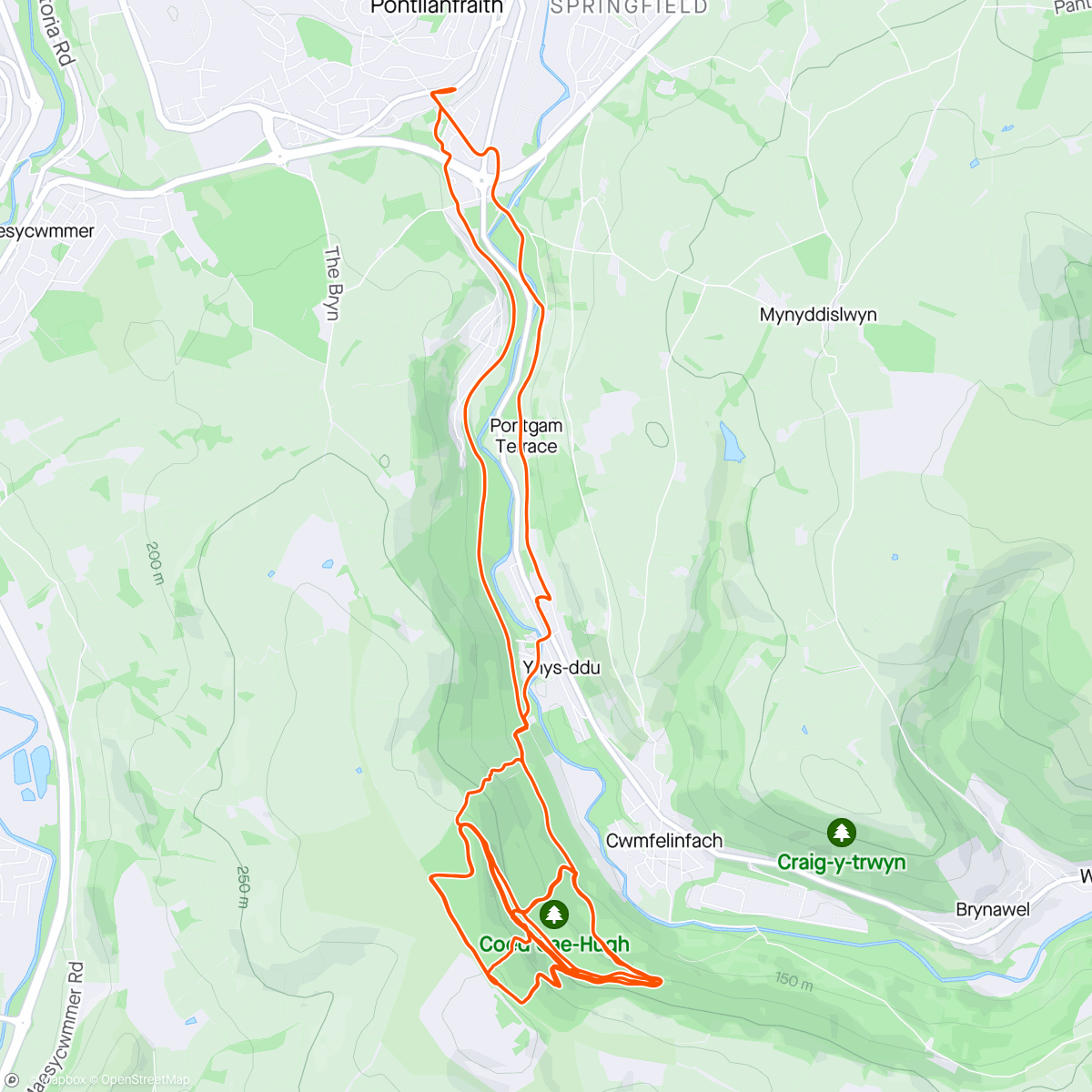 Map of the activity, Dyfi training