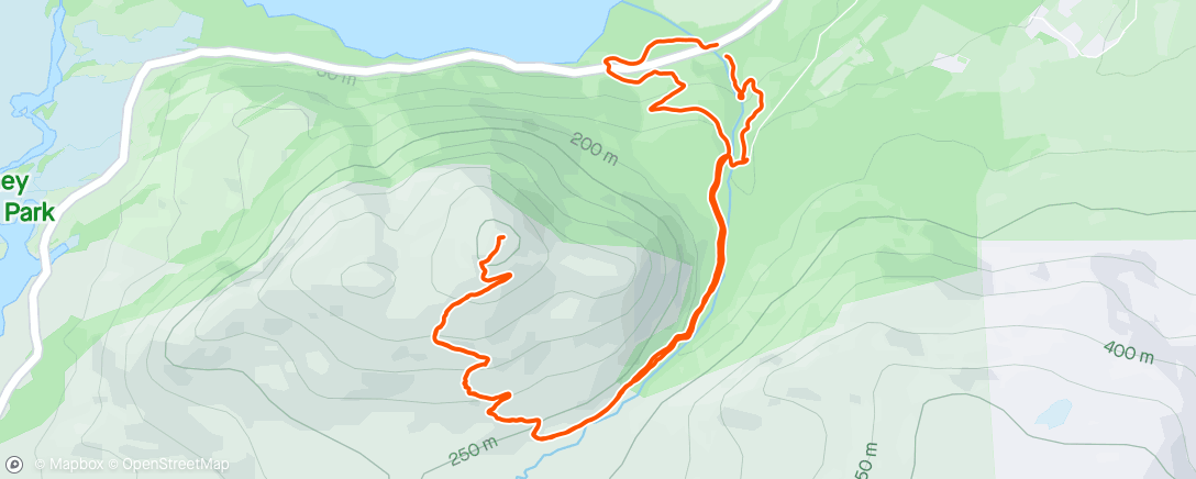 Map of the activity, Torc Mountain
