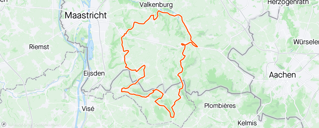 Mapa de la actividad (Voerstreek/ Valkenburg)