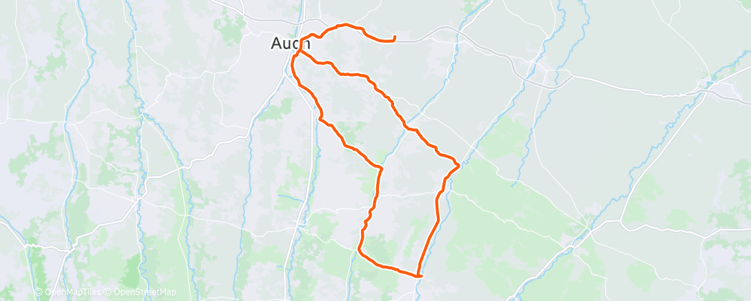 Map of the activity, Sortie vélo le matin