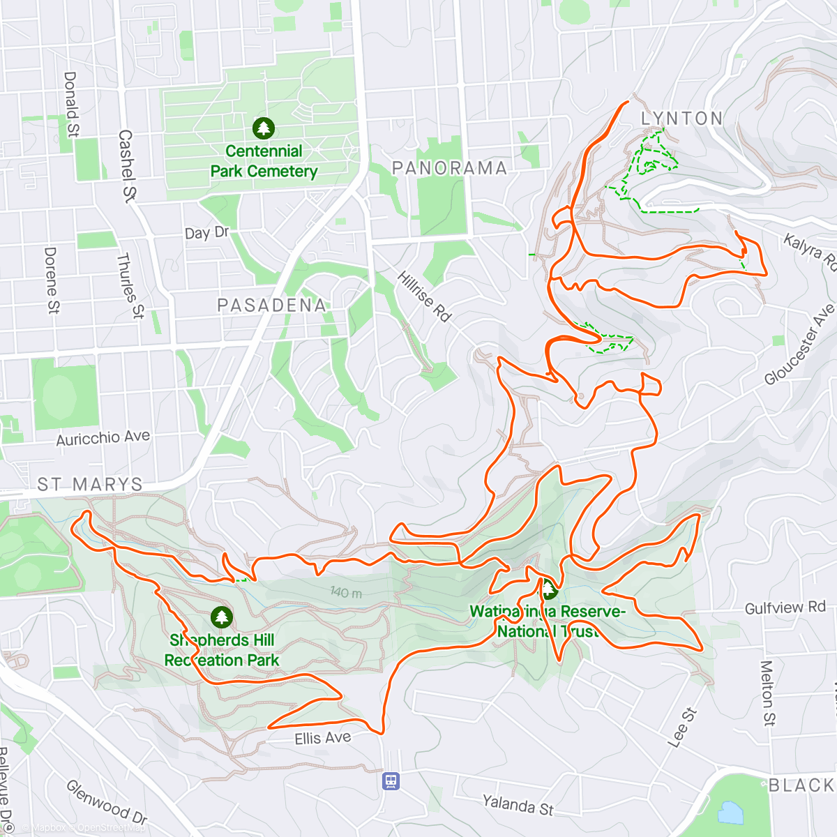 Map of the activity, Last longy before my SA Five 50s debut!