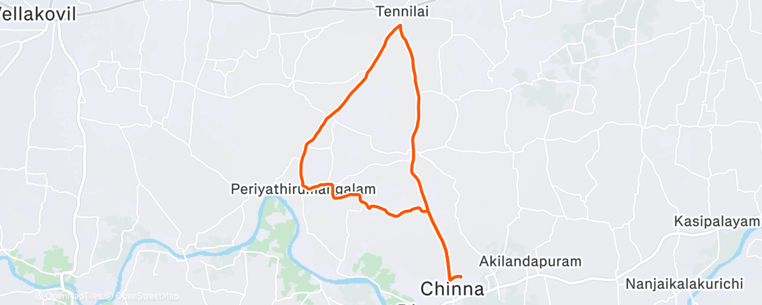 Map of the activity, Afternoon Ride