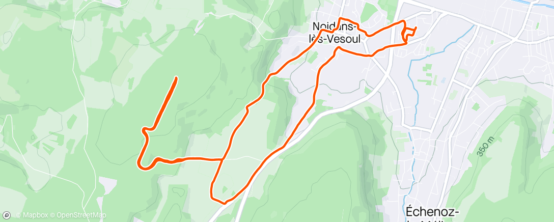 Map of the activity, Entre Noidans et Andelarre 🌞💨