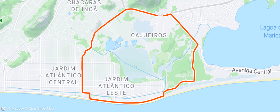 Map of the activity, Volta do Cajueiros