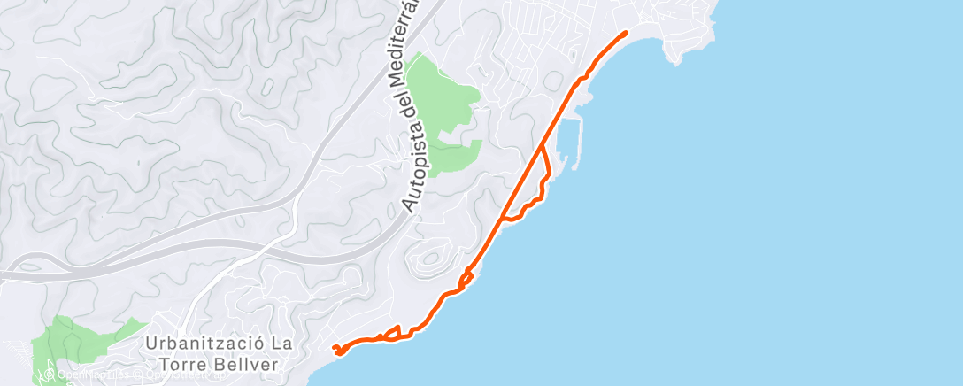 Map of the activity, Carrera de mañana