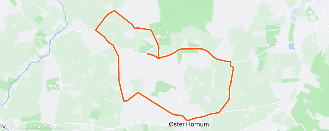 Map of the activity, Afternoon Run bakketur ved mine forældre