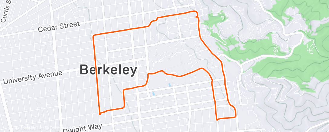 Map of the activity, Morning Run