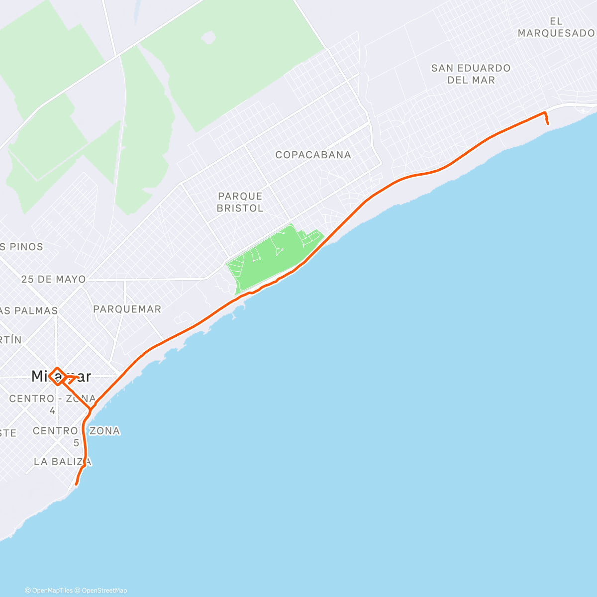 Map of the activity, До Мирамара