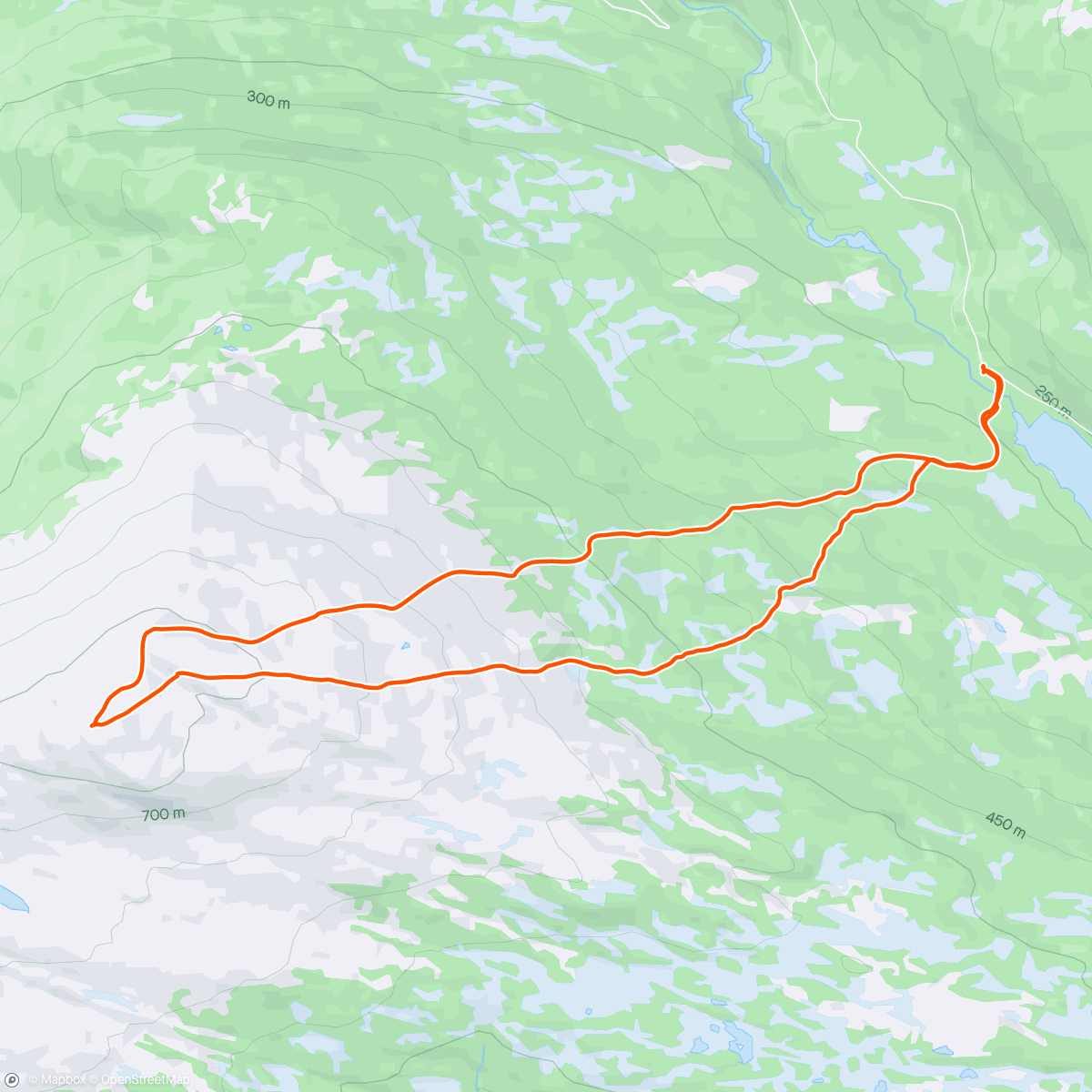 Map of the activity, Nysnø runde med Hero⛷️🏔️🐕