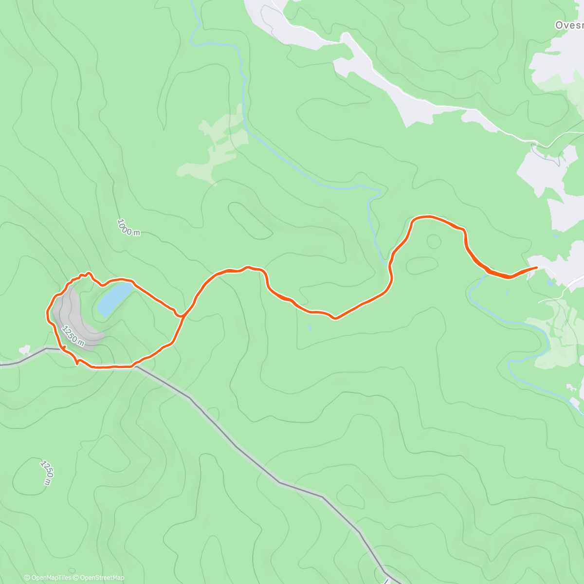 Map of the activity, Afternoon Hike
