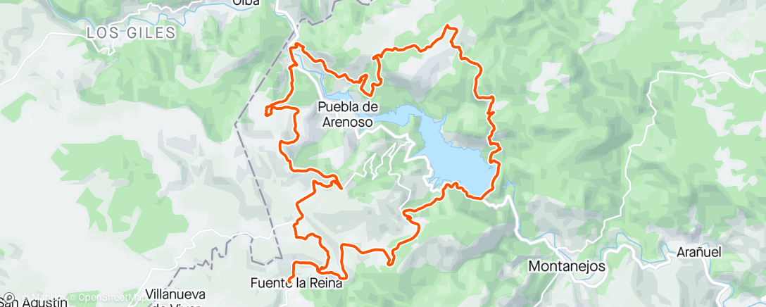 Map of the activity, Bicicleta eléctrica por la tarde